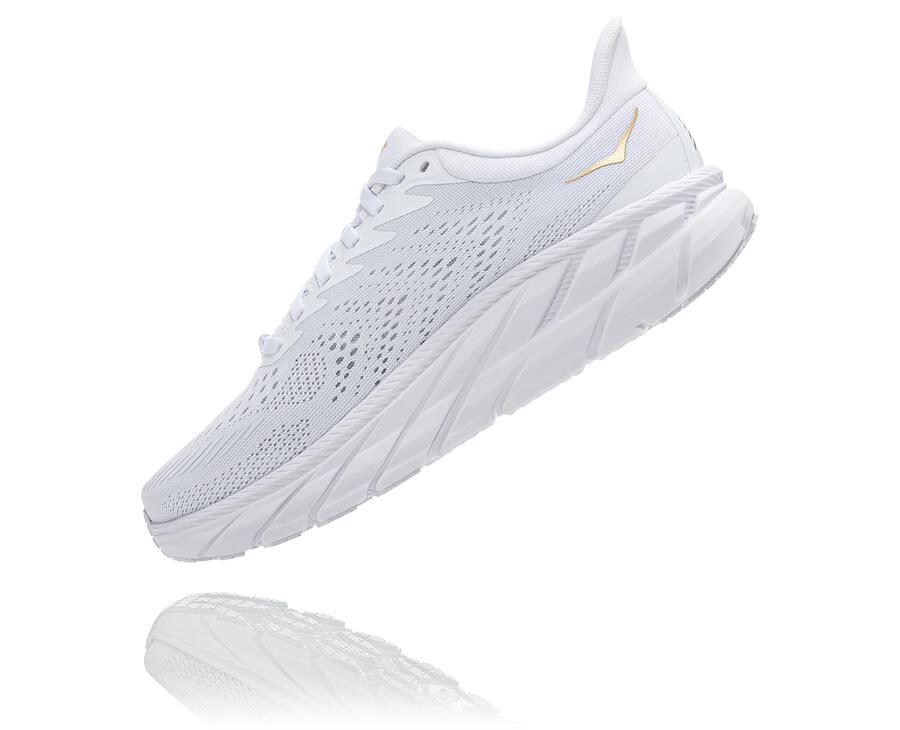 Hoka One One Tenisky Panske Biele - Clifton 7 - 02637-RBKW